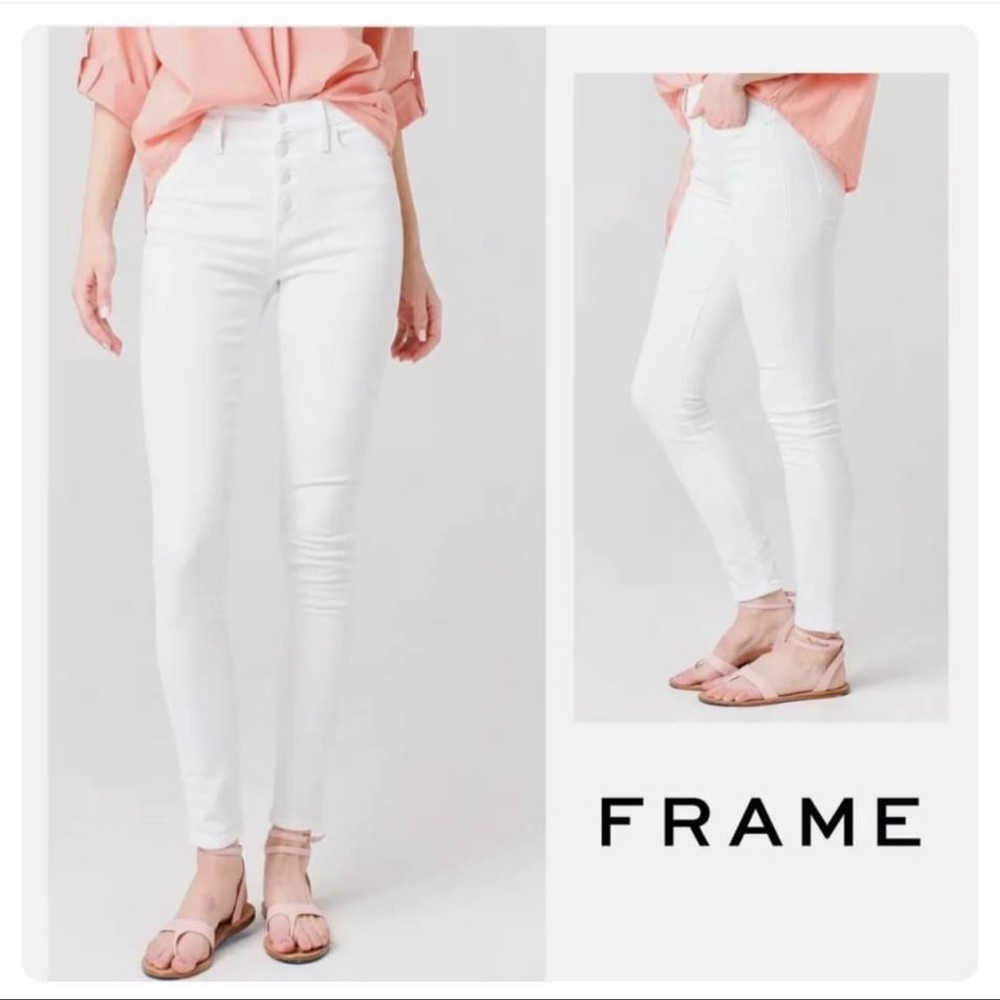 White FRAME jeans like new
